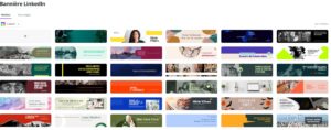 modèle bannière linkedin Canva