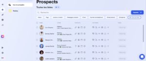 Liste de prospects dans Waalaxy