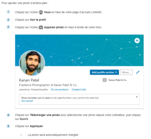 Comment ajouter une  bannière sur LinkedIn