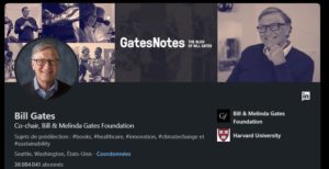 photo de profil linkedin bill gates